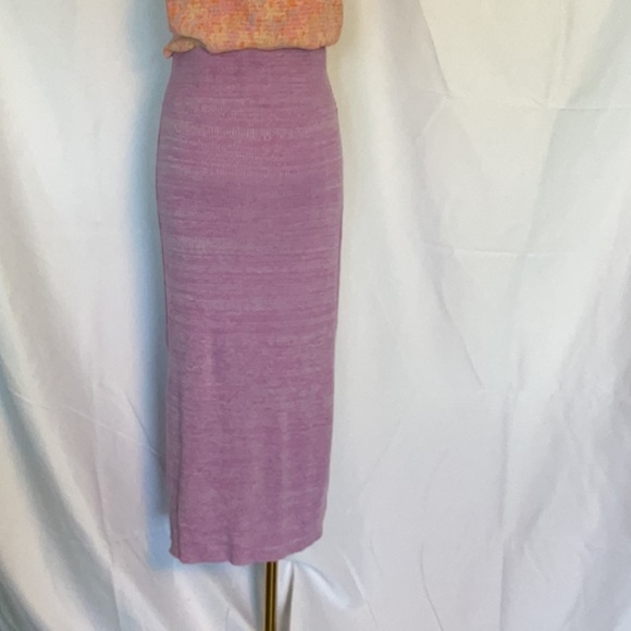 NWT Free People Golden Hour knit midi skirt in Iris/orchid size 6 - Picture 4 of 7